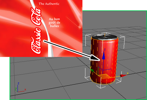 Canette 3D et sa texture