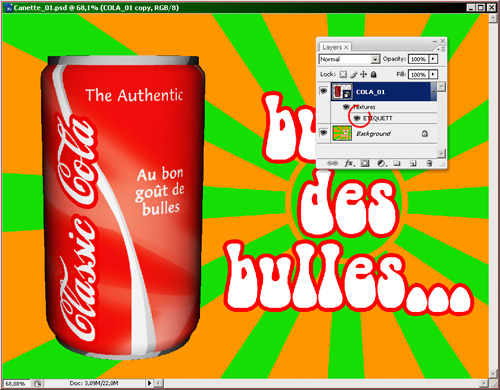 Texture de l'objet dans Photoshop